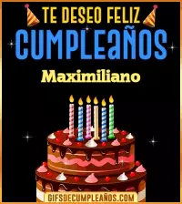 GIF Te deseo Feliz Cumpleaños Maximiliano